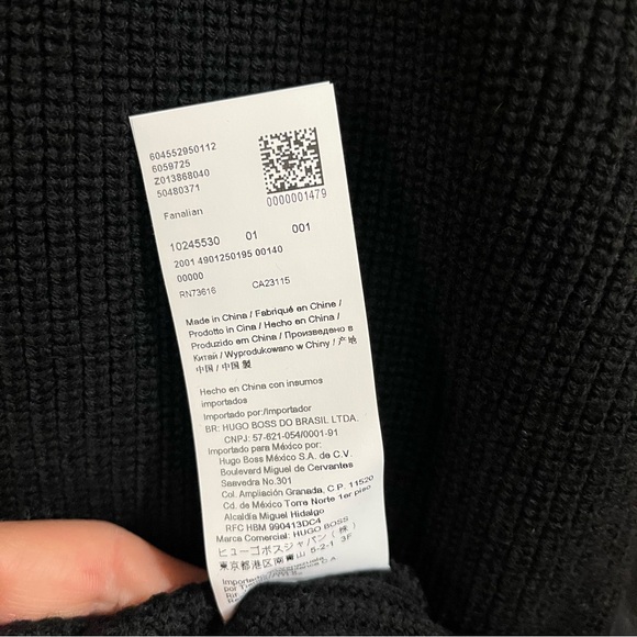 NWT - Boss by Hugo Boss Fanalian Sweater - Black - Picture 2 of 11